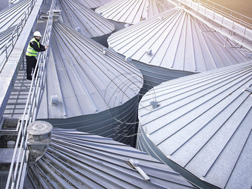 flat_bottom_bins_Silo_Roof